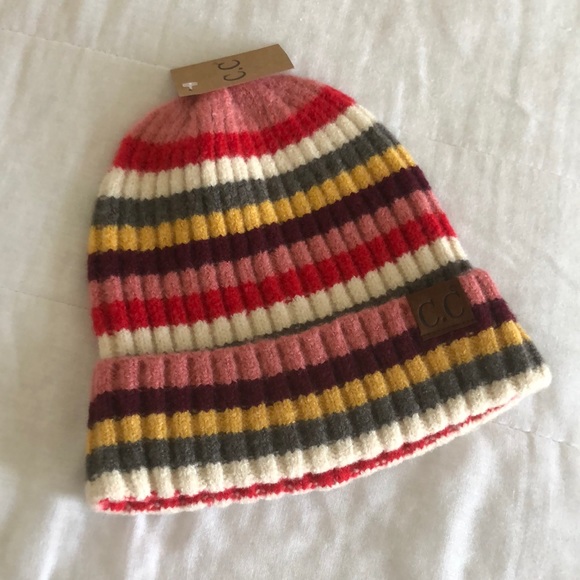 C.C Colorful Knit Beanie - Picture 1 of 3